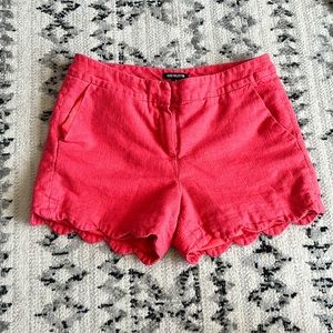 Alice Collection Scalloped Hem 9" Rise Pink Shorts Size 6